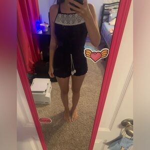 Jenna & Jessie navy blue romper